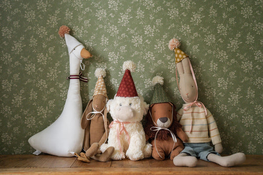 Stuffed Animal Party Hats – Set of 5 Cozy Cottage Floral Mini Hats