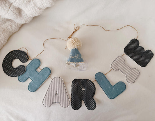 Custom Fabric Letter Banner – Personalized Birthday Name or Phrase Garland